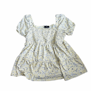 In San Francisco Women’s Floral Smocked Yellow Top